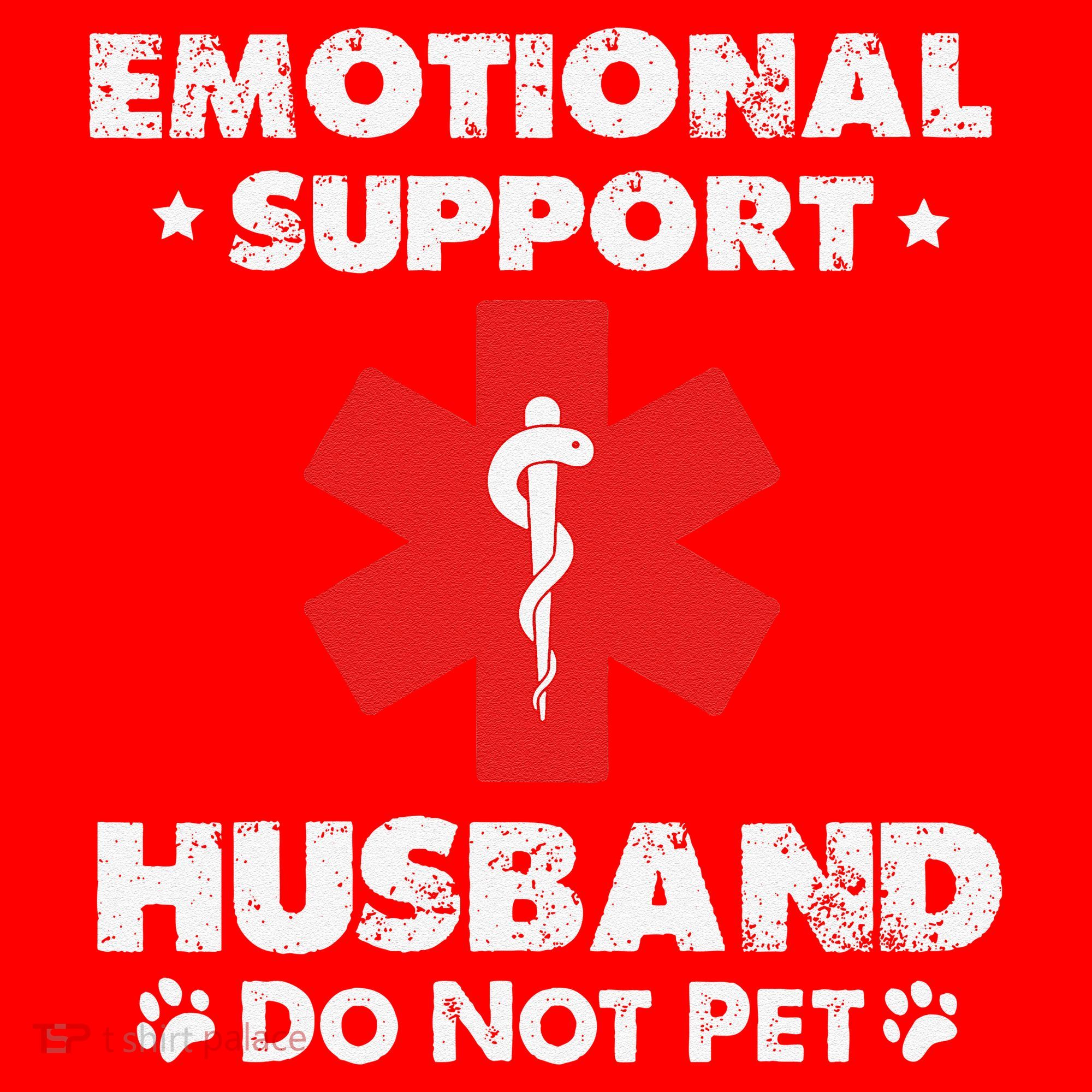 Emotional Support Husband Do Not Pet Santa Hat
