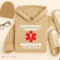 Emotional Support Husband Do Not Pet Hoodie thumb 4