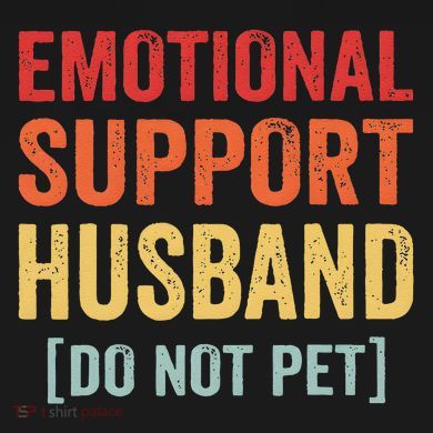 Emotional Support Husband Do Not Pet V-Neck T-Shirt