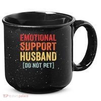 Emotional Support Husband Do Not Pet 15oz Campfire Ceramic Mug thumb 0