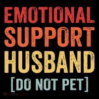Emotional Support Husband Do Not Pet Drawstring Bag thumb 2