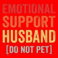 Emotional Support Husband Do Not Pet Santa Hat thumb 1