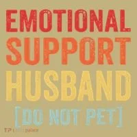 Emotional Support Husband Do Not Pet Hoodie thumb 2