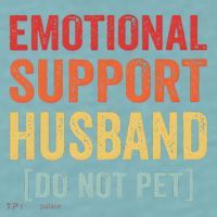 Emotional Support Husband Do Not Pet Sueded Cloud Jersey T-Shirt thumb 2