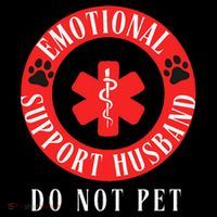 Emotional Support Husband Do Not Pet Backpack thumb 2