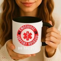Emotional Support Husband Do Not Pet Coffee Mug thumb 3