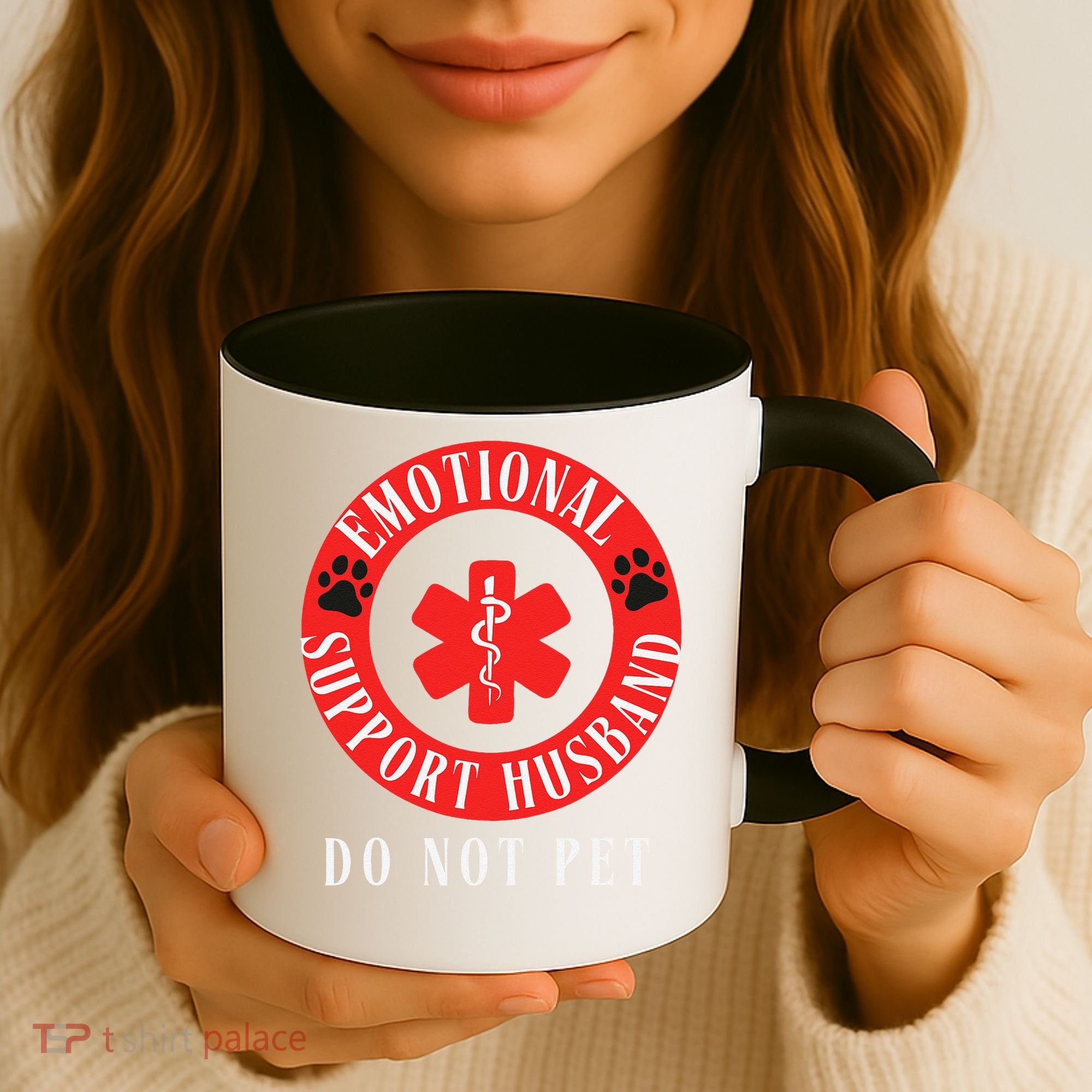 Emotional Support Husband Do Not Pet Coffee Mug