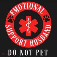 Emotional Support Husband Do Not Pet Pajama Set thumb 2