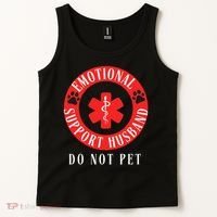 Emotional Support Husband Do Not Pet Tank Top thumb 2
