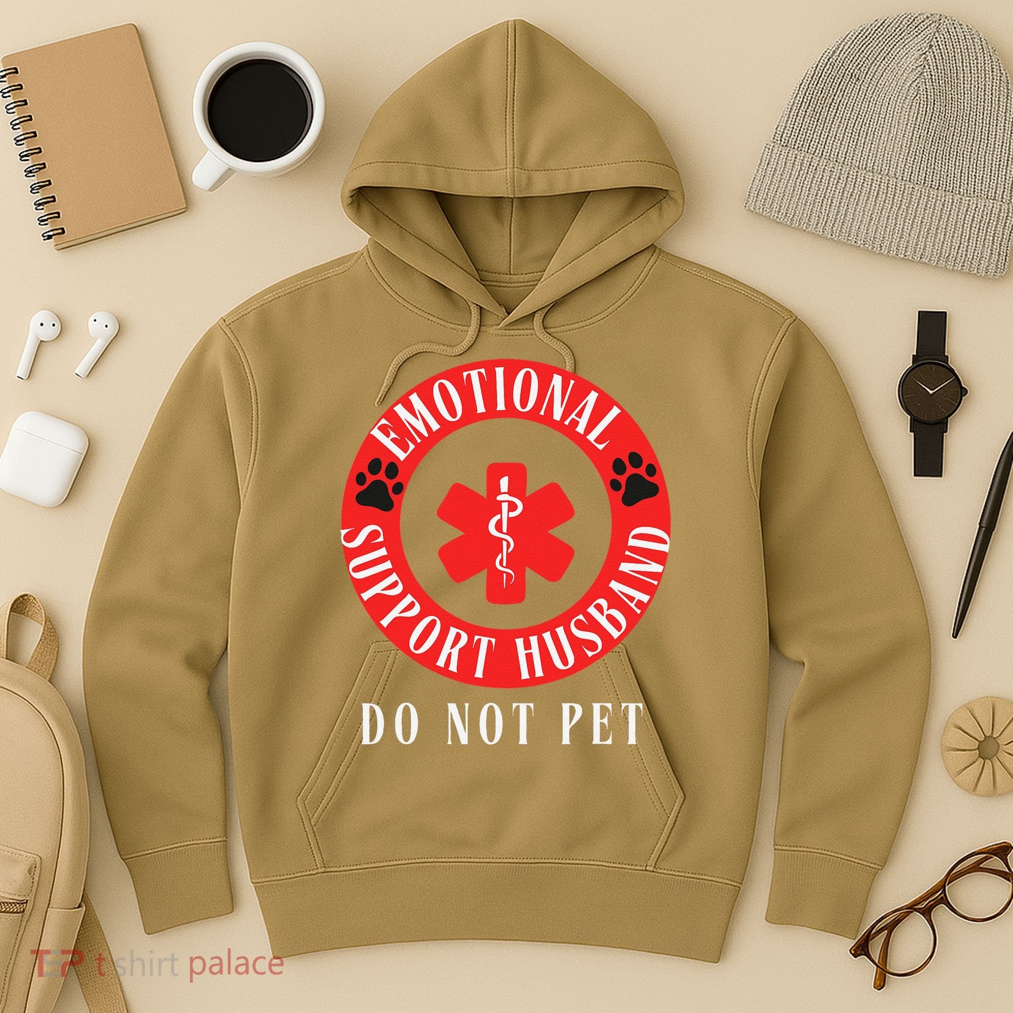 Emotional Support Husband Do Not Pet Hoodie