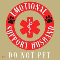 Emotional Support Husband Do Not Pet Hoodie thumb 7