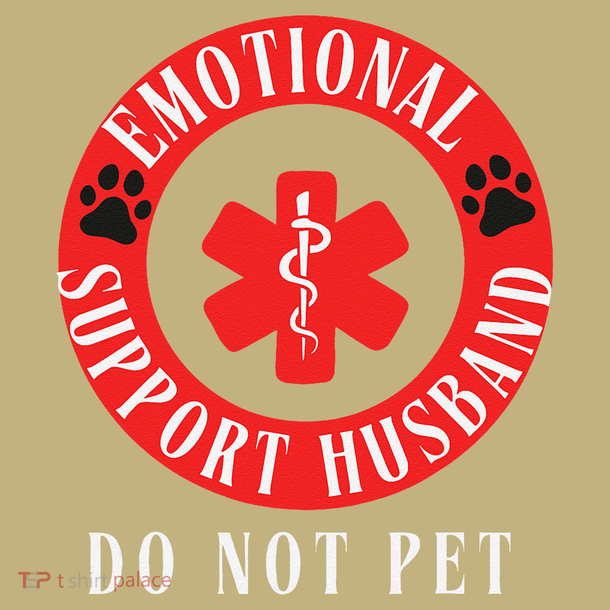 Emotional Support Husband Do Not Pet Long Sleeve Shirt