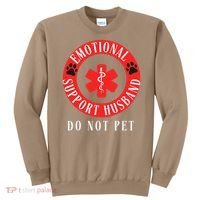 Emotional Support Husband Do Not Pet Sweatshirt thumb 0
