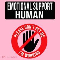 Emotional Support Human Halloween Costume Do Not Pet Me Coaster thumb 2