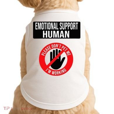 Emotional Support Human Halloween Costume Do Not Pet Me Doggie Tank