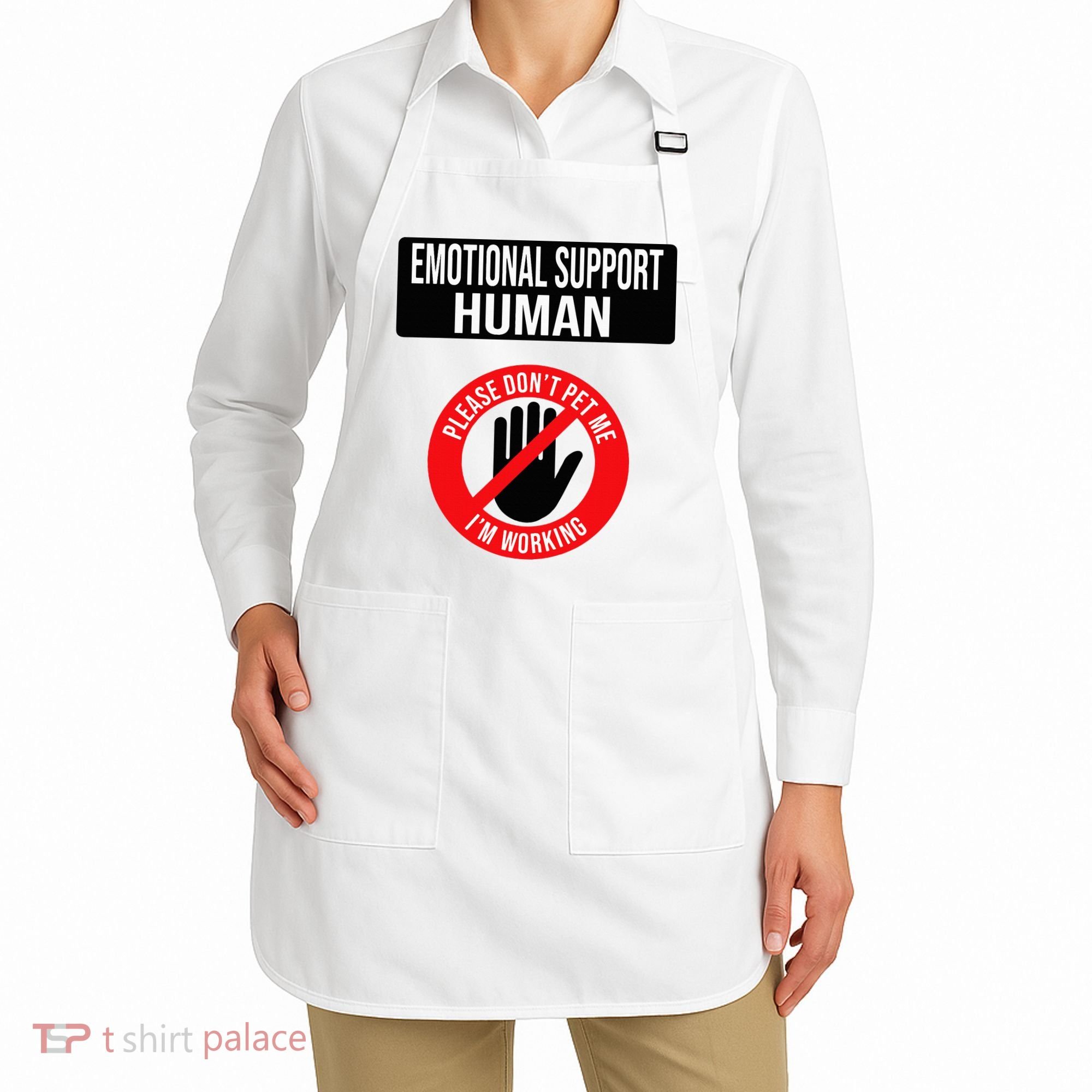 Emotional Support Human Halloween Costume Do Not Pet Me Apron