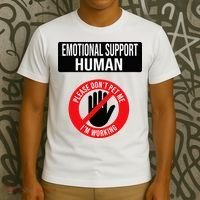Emotional Support Human Halloween Costume Do Not Pet Me T-Shirt thumb 3