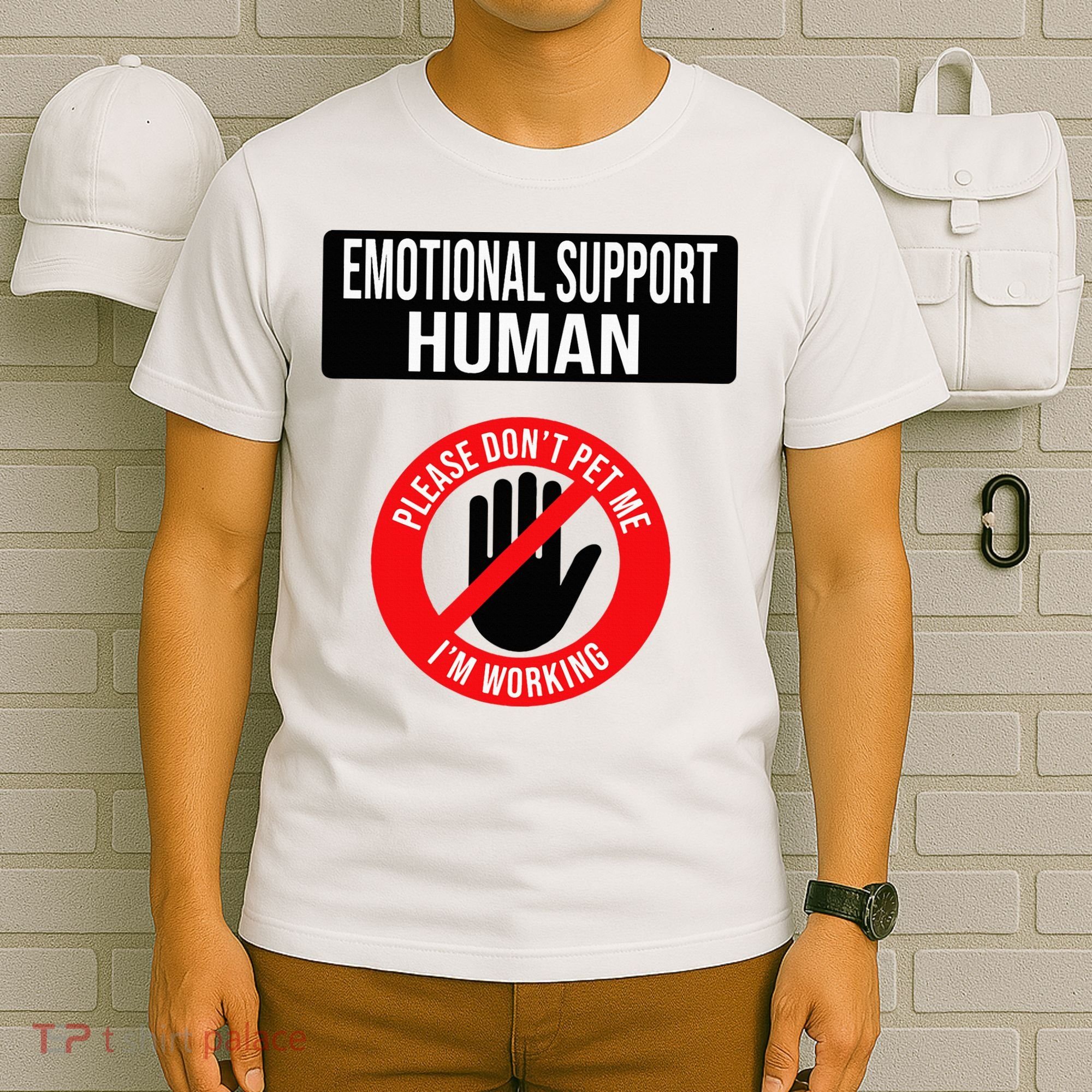 Emotional Support Human Halloween Costume Do Not Pet Me T-Shirt