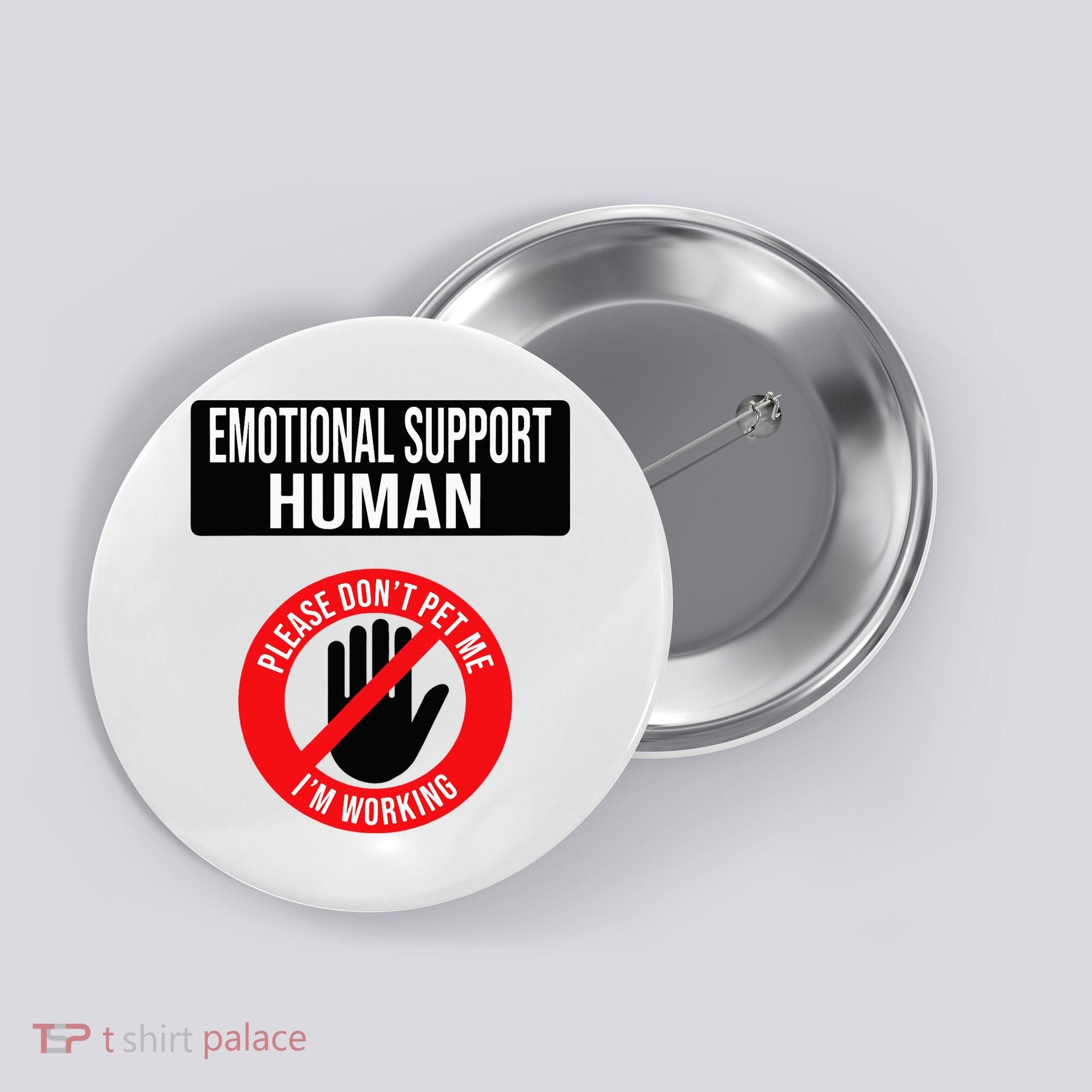 Emotional Support Human Halloween Costume Do Not Pet Me Button