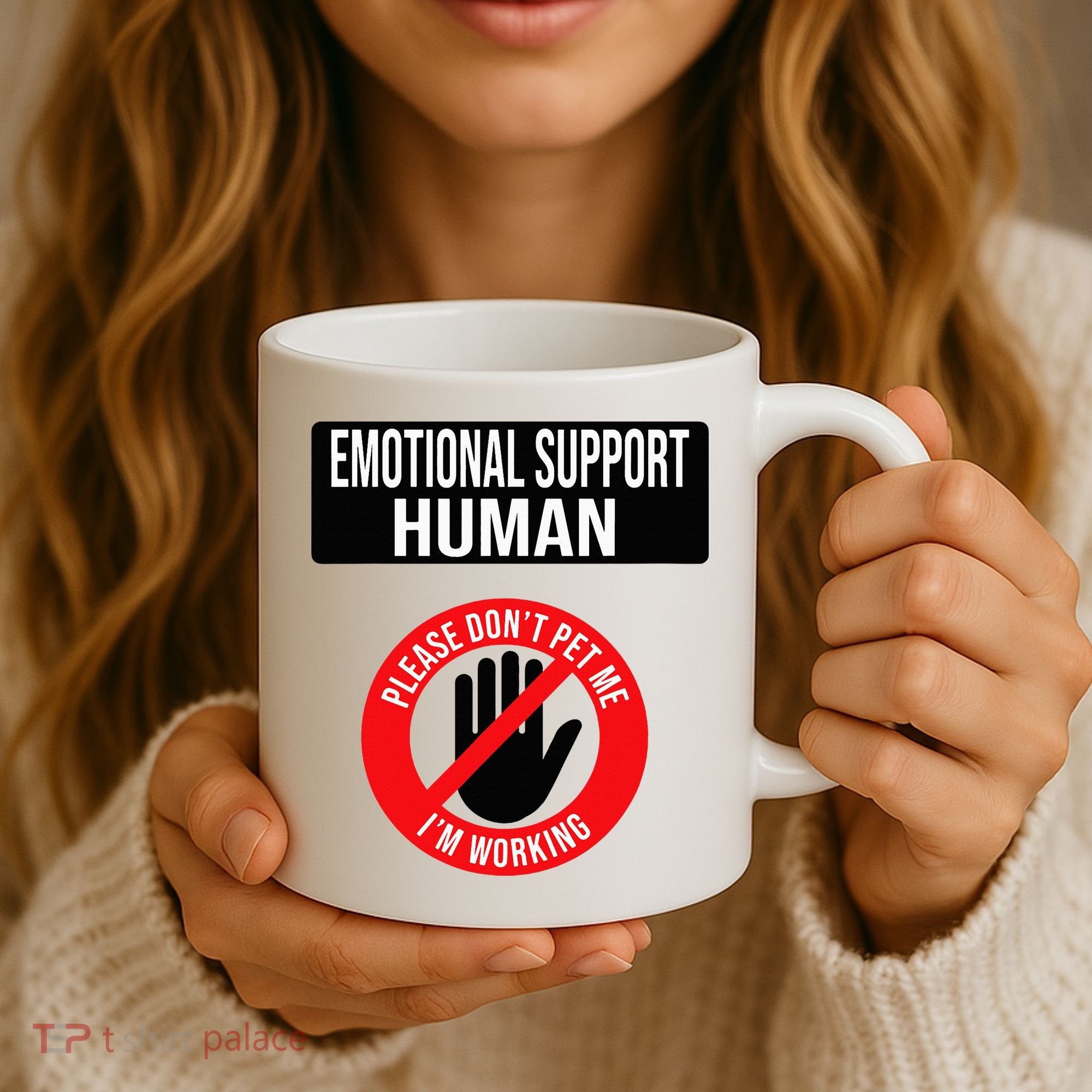 Emotional Support Human Halloween Costume Do Not Pet Me Coffee Mug