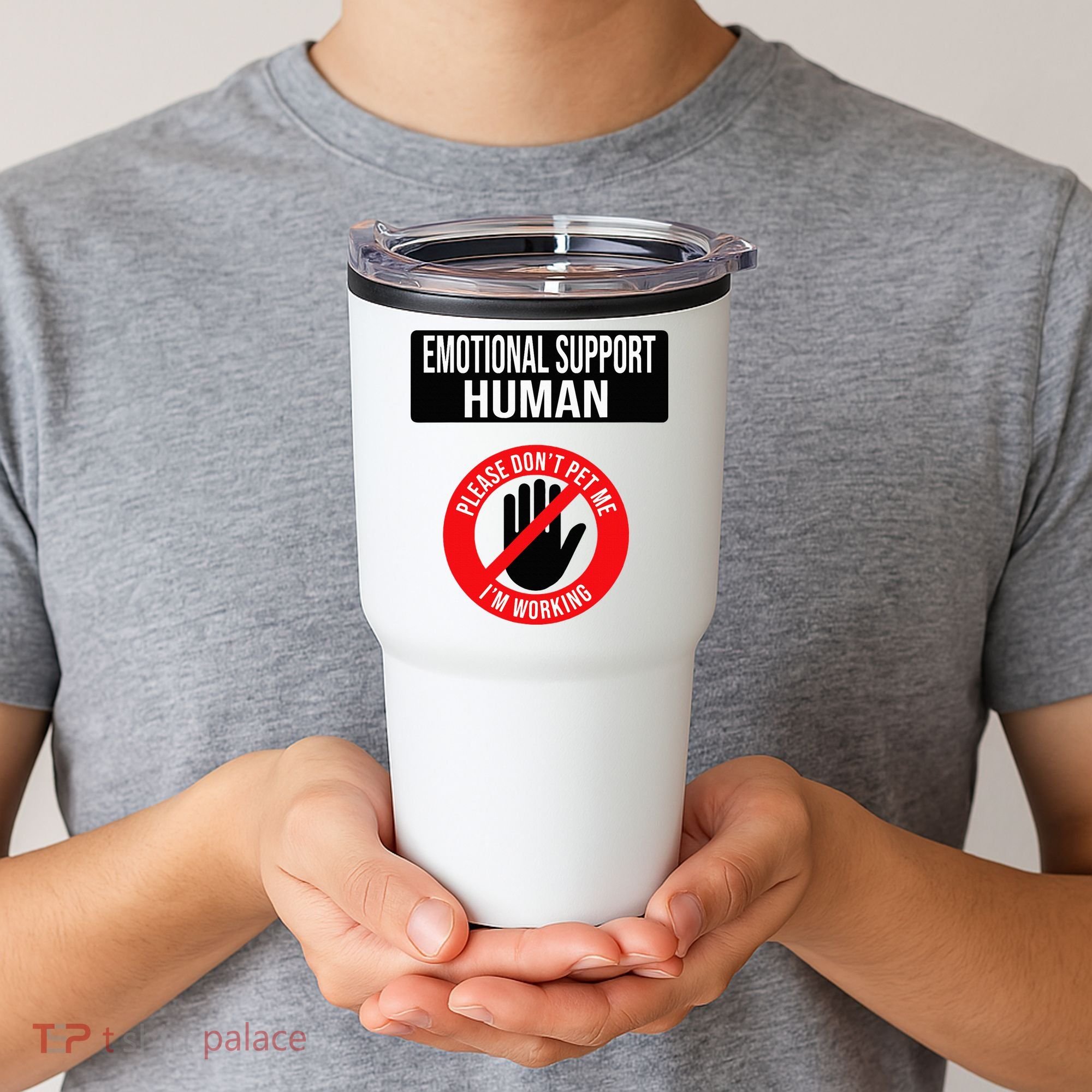 Emotional Support Human Halloween Costume Do Not Pet Me Tumbler