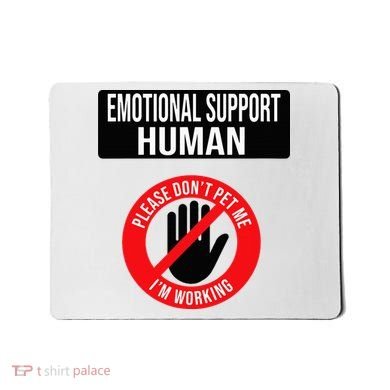 Emotional Support Human Halloween Costume Do Not Pet Me Mousepad