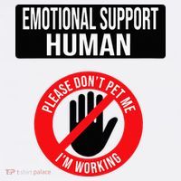 Emotional Support Human Halloween Costume Do Not Pet Me Mousepad thumb 1