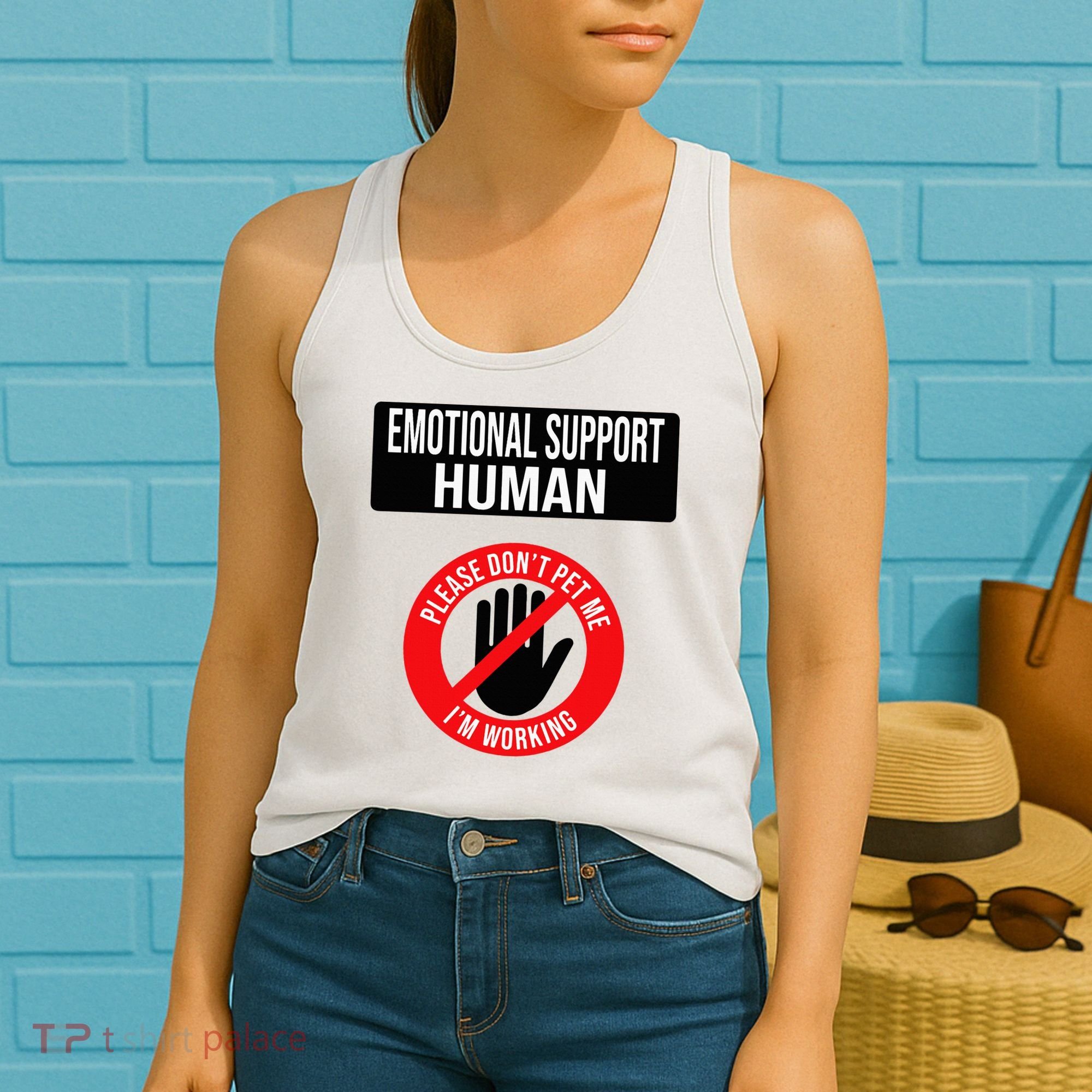 Emotional Support Human Halloween Costume Do Not Pet Me Women's Tank Top