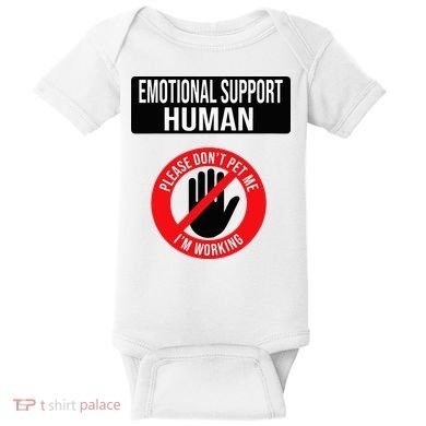 Emotional Support Human Halloween Costume Do Not Pet Me Baby Bodysuit