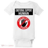 Emotional Support Human Halloween Costume Do Not Pet Me Baby Bodysuit thumb 0