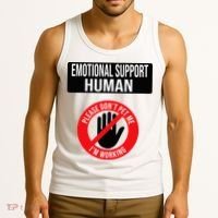 Emotional Support Human Halloween Costume Do Not Pet Me Tank Top thumb 3