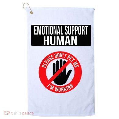 Emotional Support Human Halloween Costume Do Not Pet Me Golf Towel