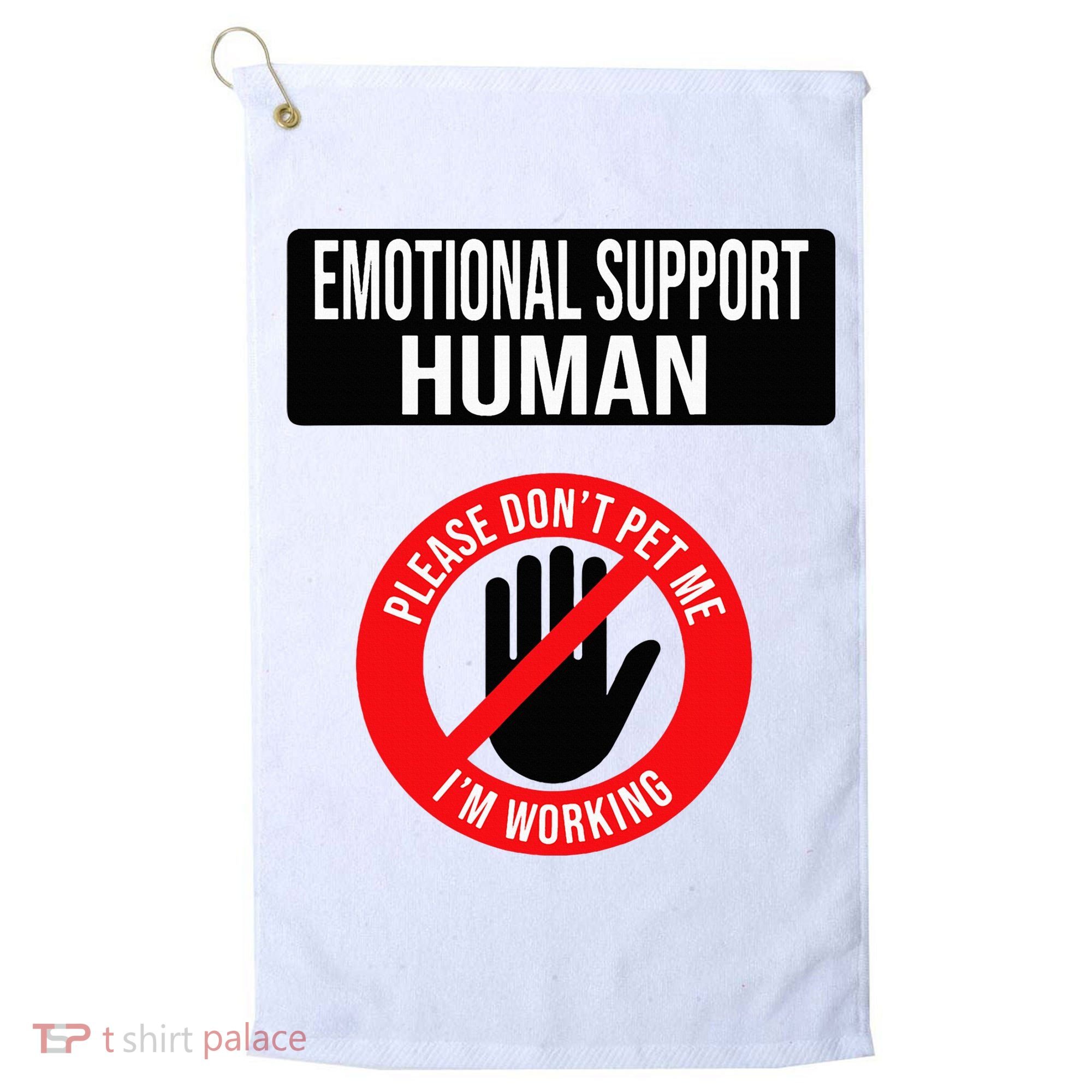 Emotional Support Human Halloween Costume Do Not Pet Me Golf Towel