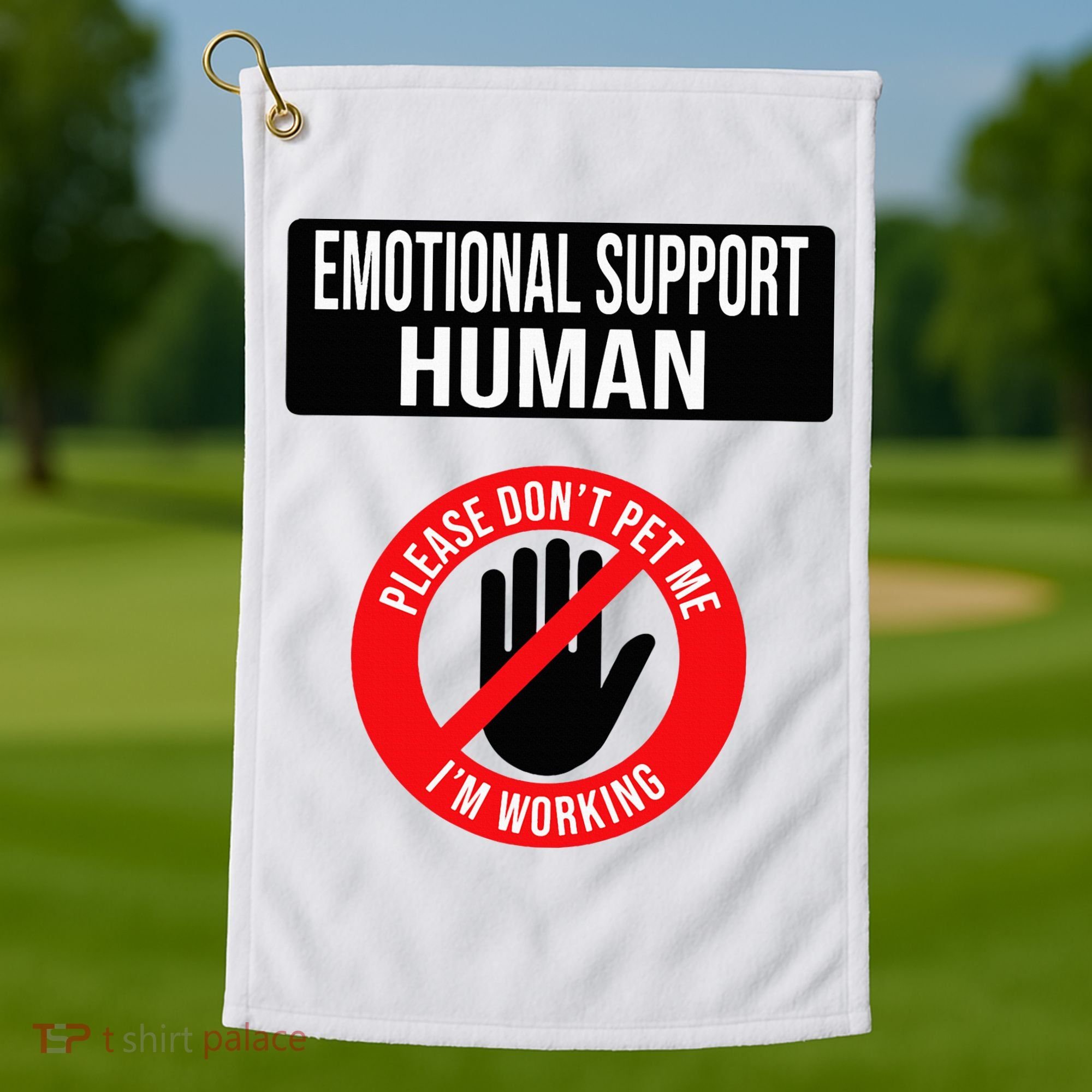 Emotional Support Human Halloween Costume Do Not Pet Me Golf Towel