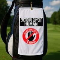 Emotional Support Human Halloween Costume Do Not Pet Me Golf Towel thumb 2