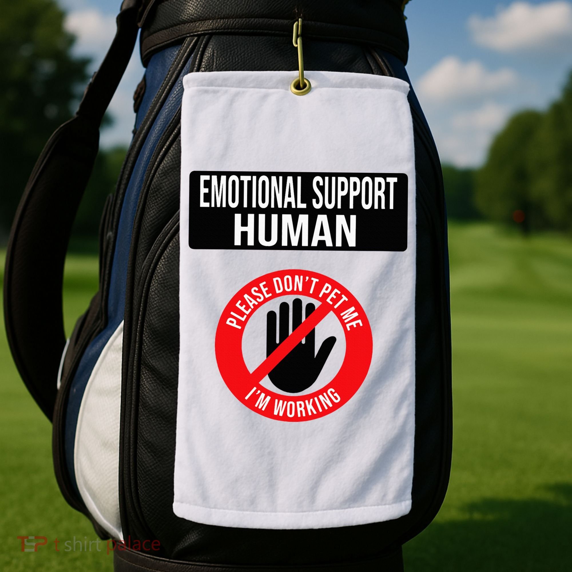 Emotional Support Human Halloween Costume Do Not Pet Me Golf Towel