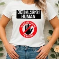 Emotional Support Human Halloween Costume Do Not Pet Me Women's T-Shirt thumb 2