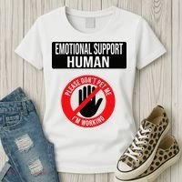 Emotional Support Human Halloween Costume Do Not Pet Me Women's T-Shirt thumb 3