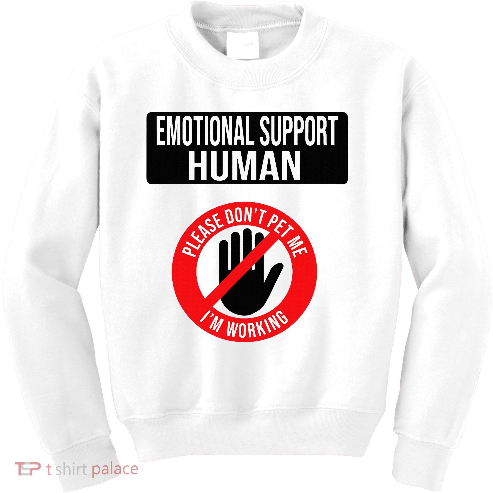 Emotional Support Human Halloween Costume Do Not Pet Me Kids Sweatshirt