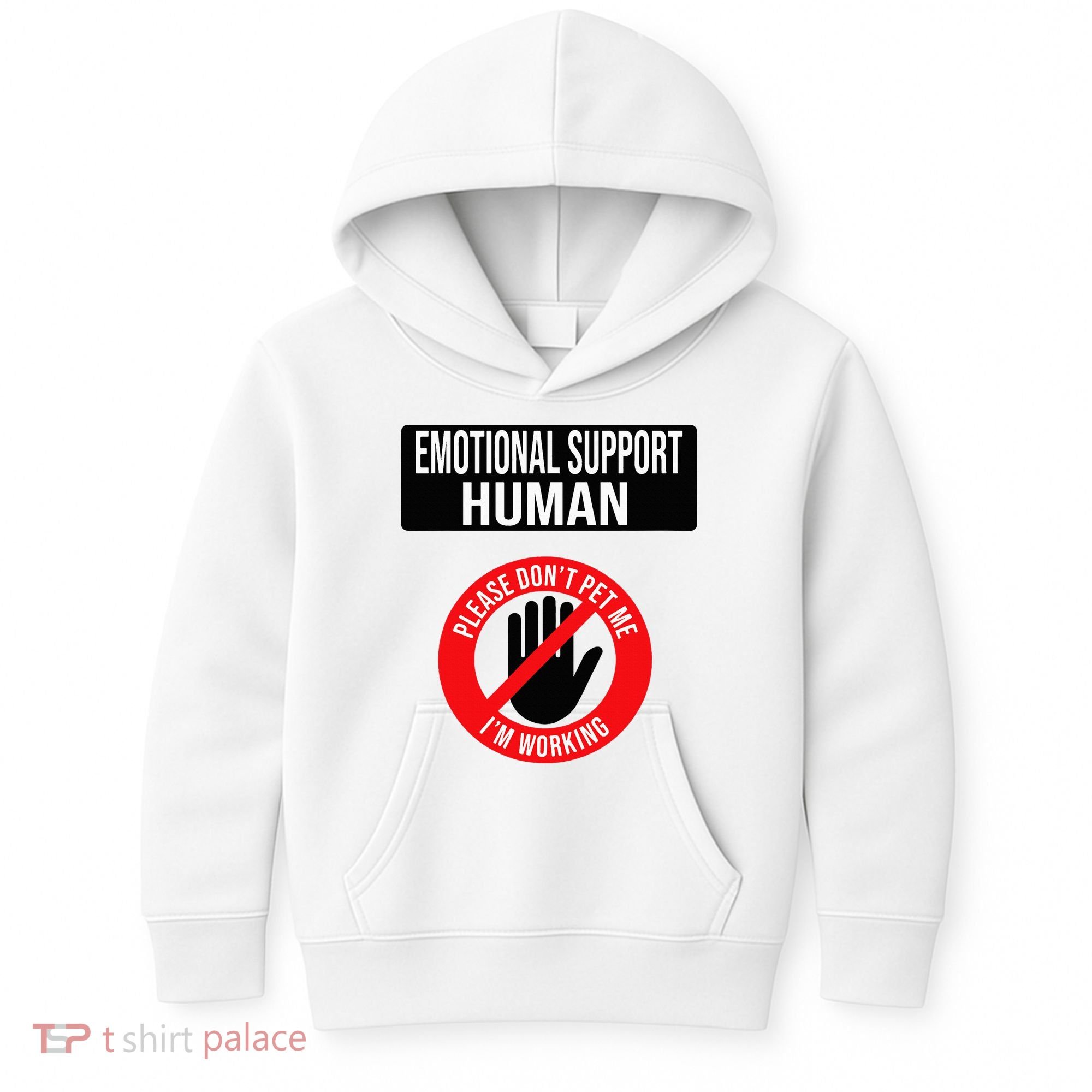 Emotional Support Human Halloween Costume Do Not Pet Me Kids Hoodie