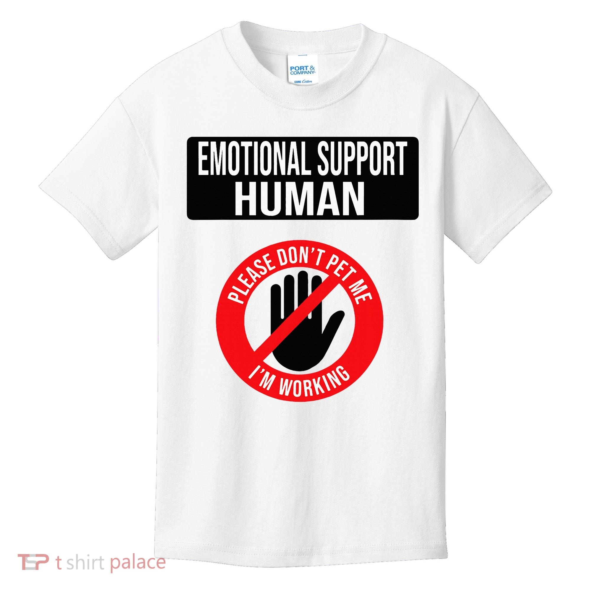 Emotional Support Human Halloween Costume Do Not Pet Me Kids T-Shirt