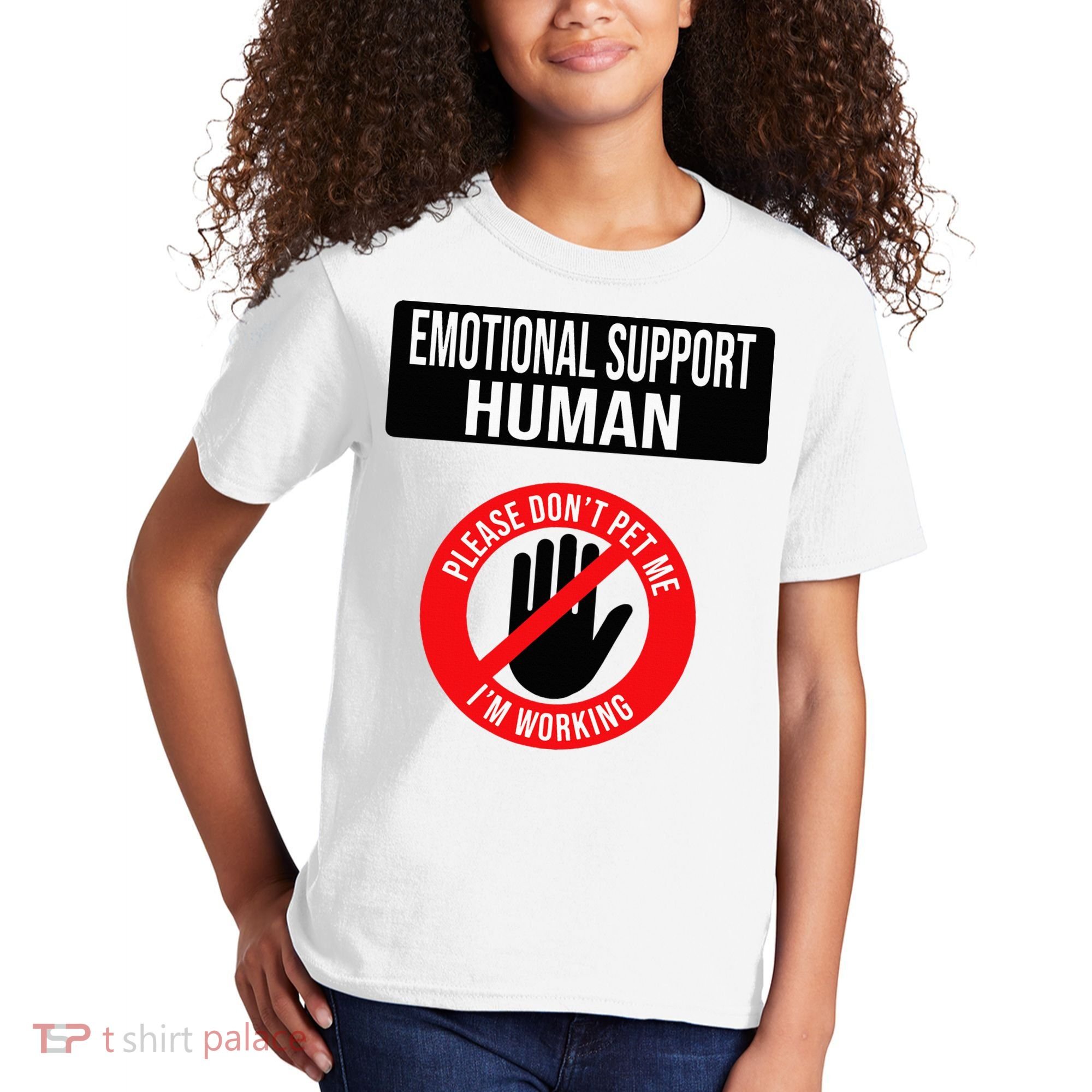 Emotional Support Human Halloween Costume Do Not Pet Me Kids T-Shirt