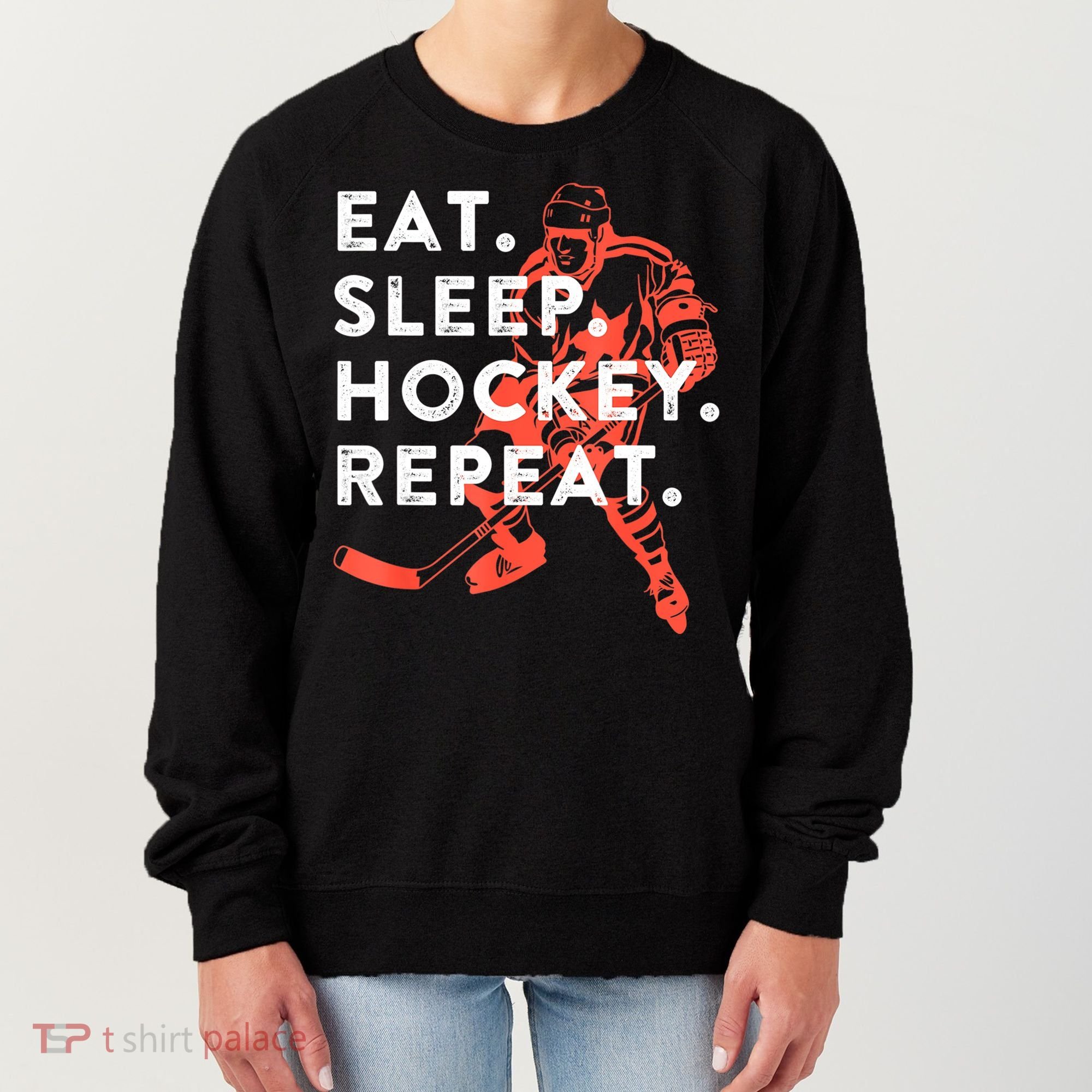 Eat Sleep Hockey Repeat Gift Women's Sweatshirt