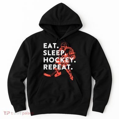 Eat Sleep Hockey Repeat Gift Hoodie