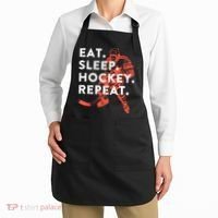Eat Sleep Hockey Repeat Gift Apron thumb 2