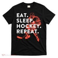 Eat Sleep Hockey Repeat Gift T-Shirt thumb 0