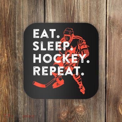 Eat Sleep Hockey Repeat Gift Coaster