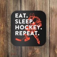 Eat Sleep Hockey Repeat Gift Coaster thumb 0