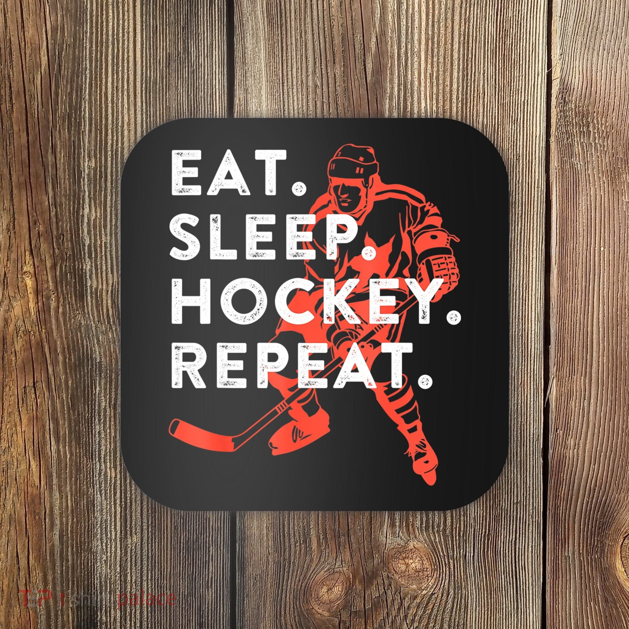 Eat Sleep Hockey Repeat Gift Coaster