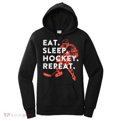 Eat Sleep Hockey Repeat Gift Women's Hoodie